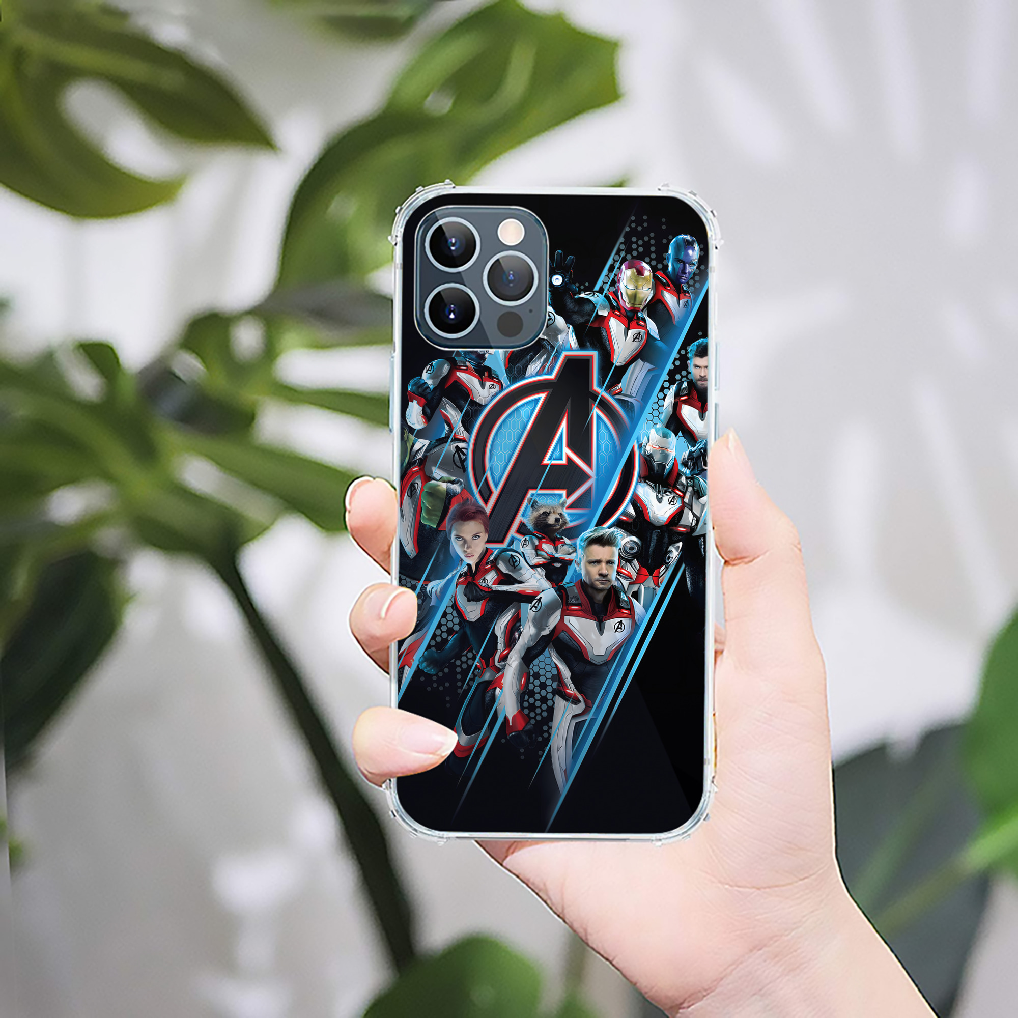 （画像用） アベンジャーズ The Avengers 【iPhone 12シリーズ対応】透明スマホケース（クリアソフトケース）
